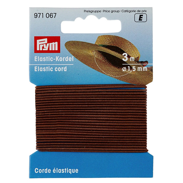 971067|Elastic-Kordel, 1,5mm, braun, 3m, braun
