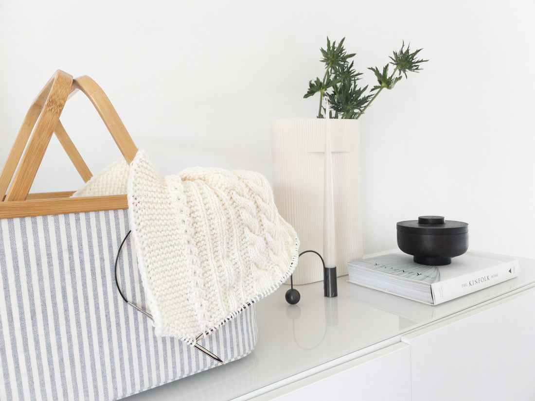 Babydecke im Zopfmuster