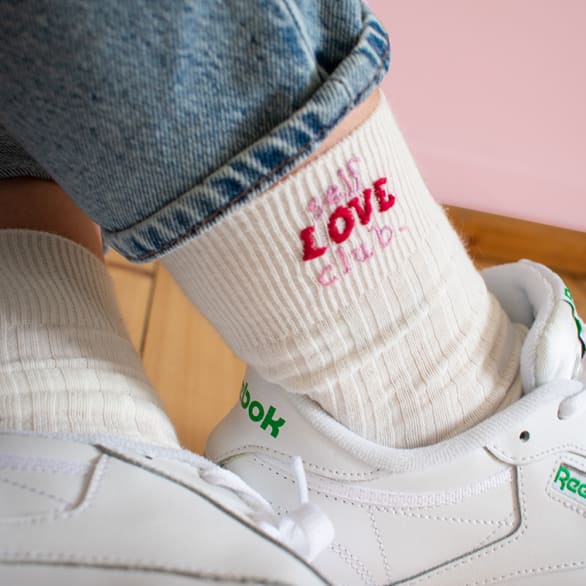 Socken besticken