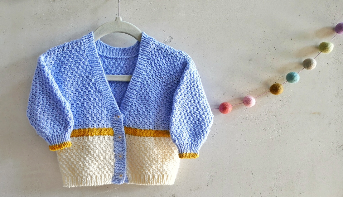 Babycardigan in trendigen Farben