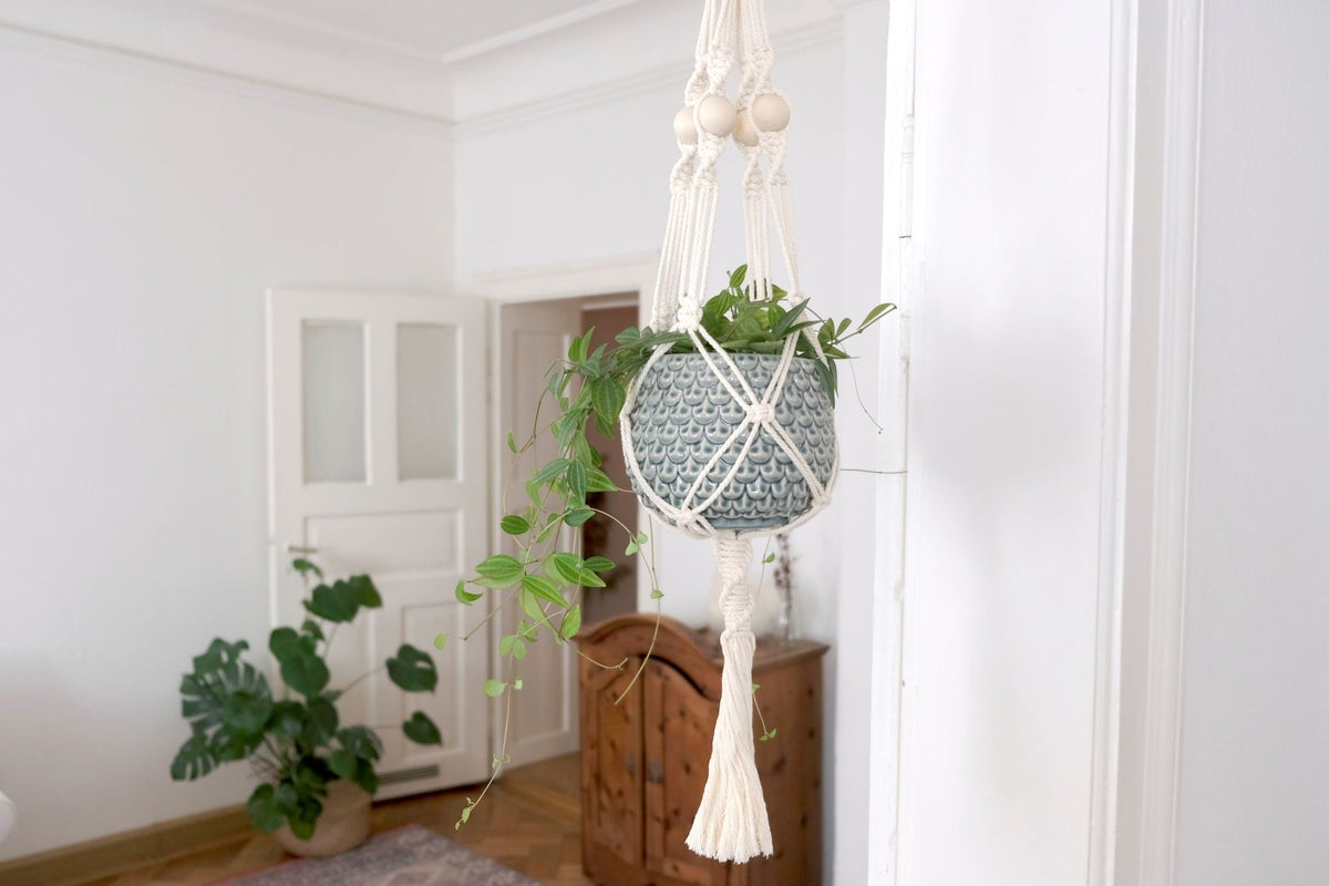 Makramee Blumenampel knüpfen