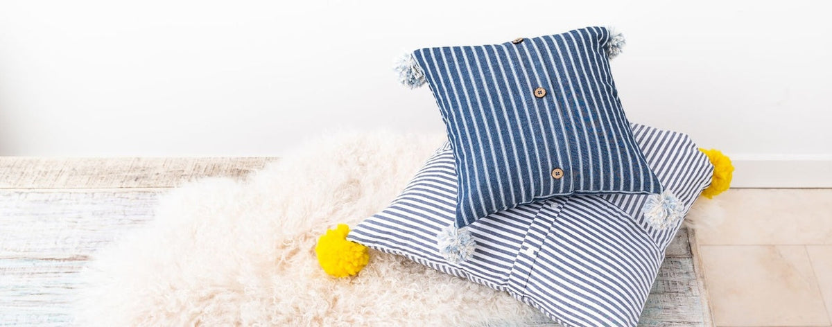 Kissen aus altem Herrenhemd nähen