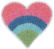921552|Applikation Herz, mehrfarbig, 