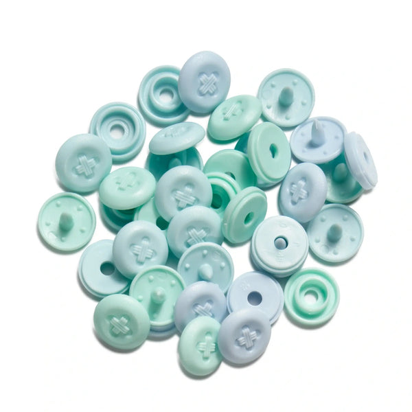 393601|Druckknopf ’Color Snaps’ Mini Annähoptik, Prym Love, hellblau, helltürkis, blau, hellblau