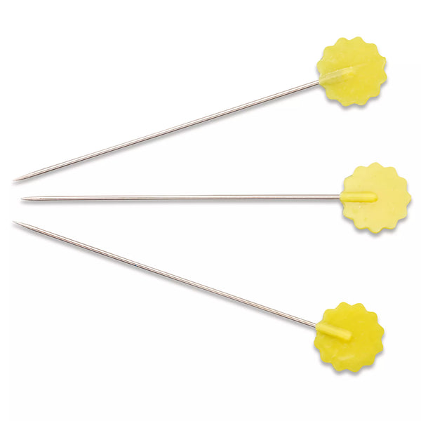 Flower head pins for quilting