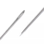 Beading needles with gold or silver eye