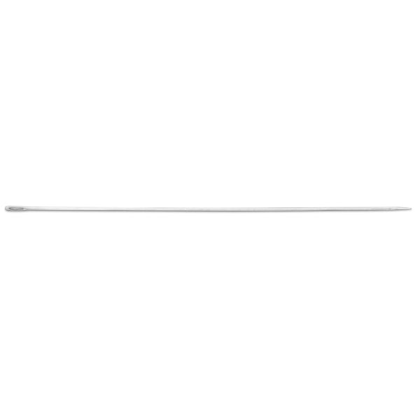 Beading needles with gold or silver eye