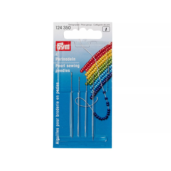 Beading needles with gold or silver eye