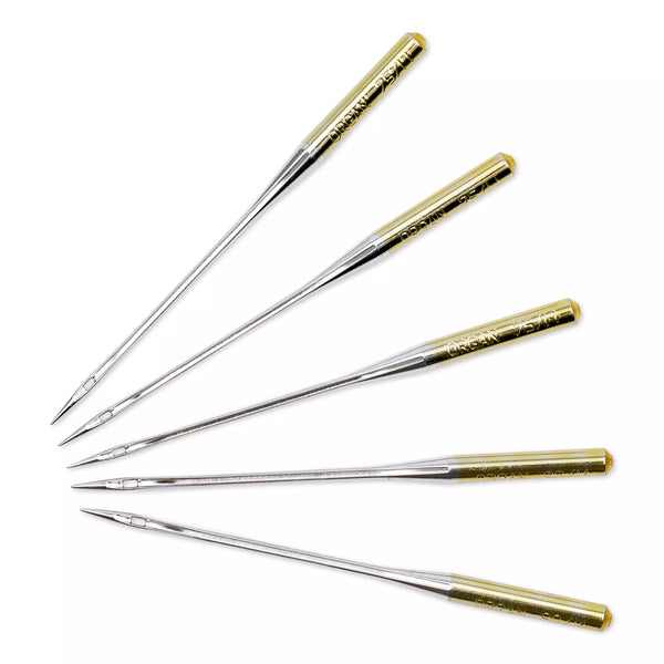 Sewing machine needles with flat shank, "Stretch"