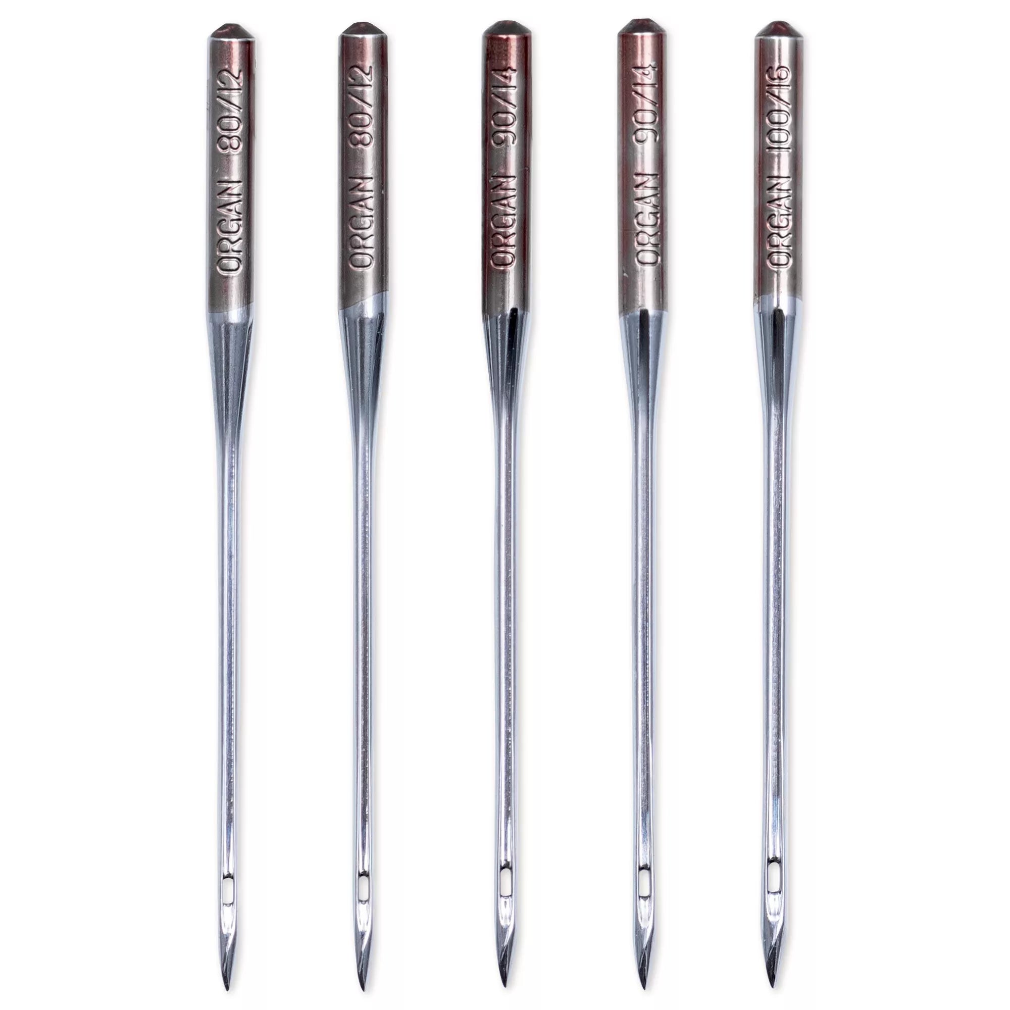 Sewing machine needles with flat shank, "Leather"