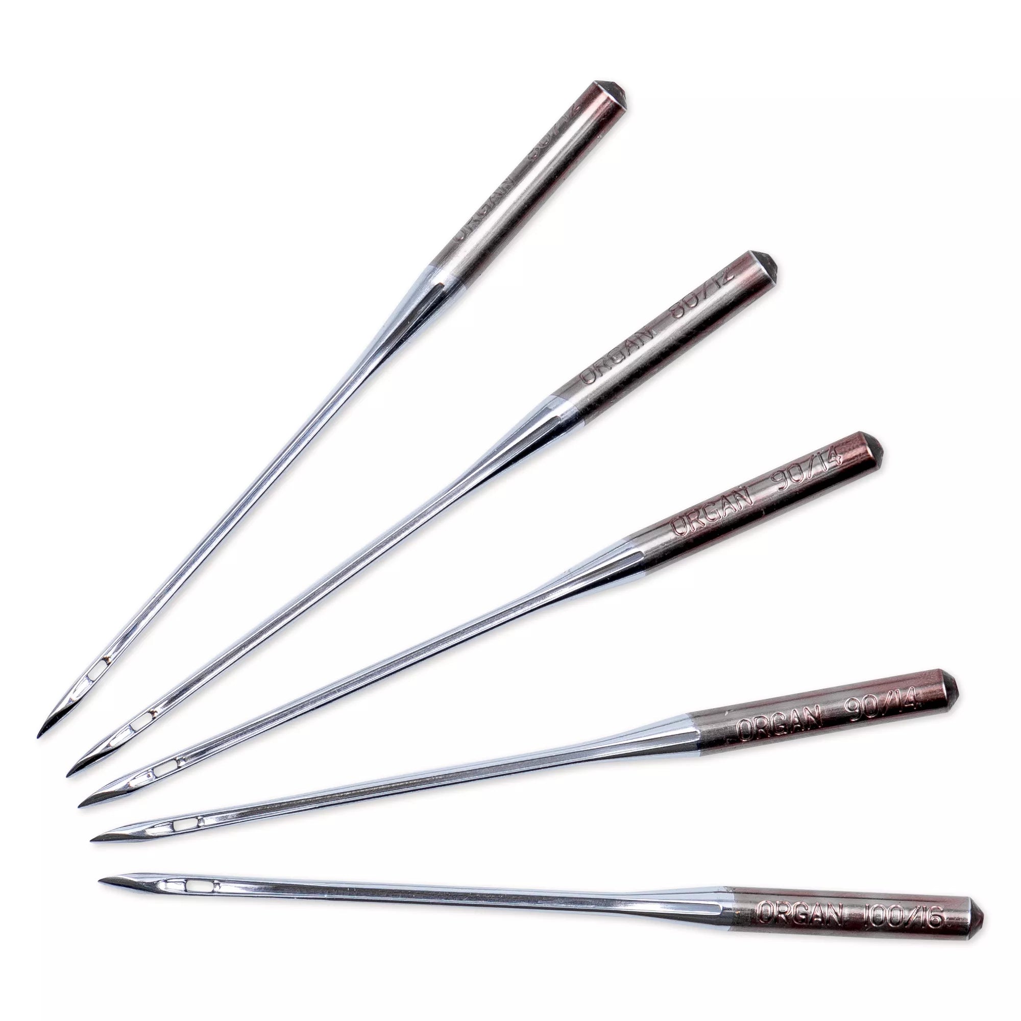Sewing machine needles with flat shank, "Leather"
