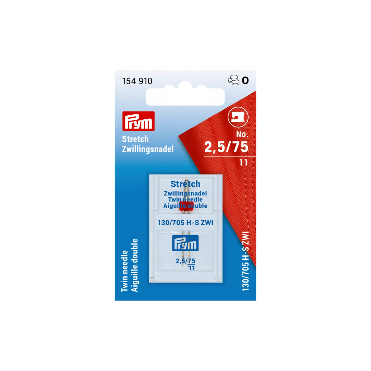 Twin Sewing Machine Needles with Flat Shank