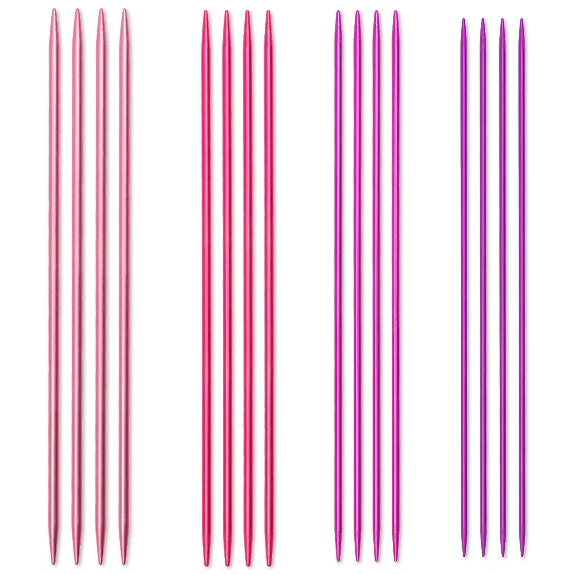 Double-pointed knitting needle set ALU, colored 2.5-4/20