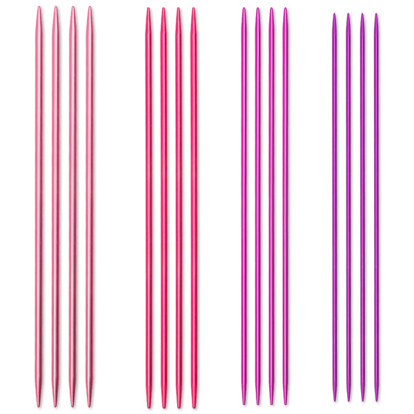 Double-pointed knitting needle set ALU, colored 2.5-4/20