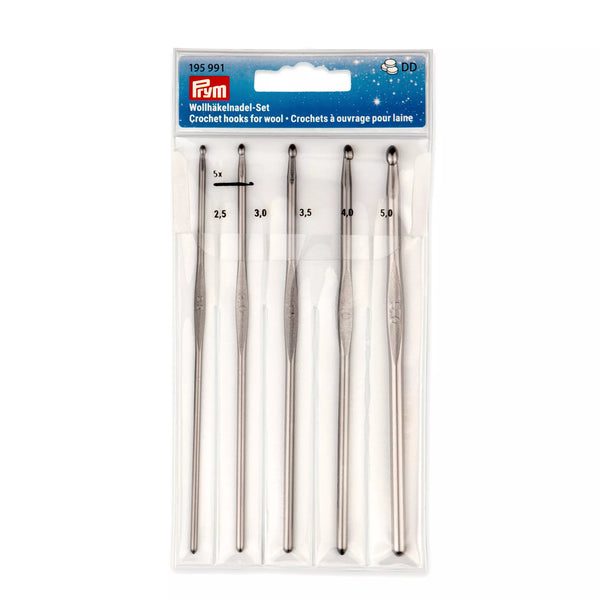 Wool Crochet Hook Set with Grip Area