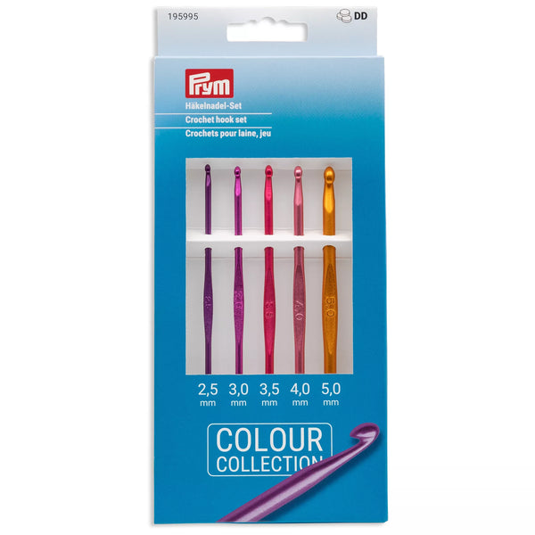 Crochet Hook Set Aluminum, Colored 2.5-5.0 mm