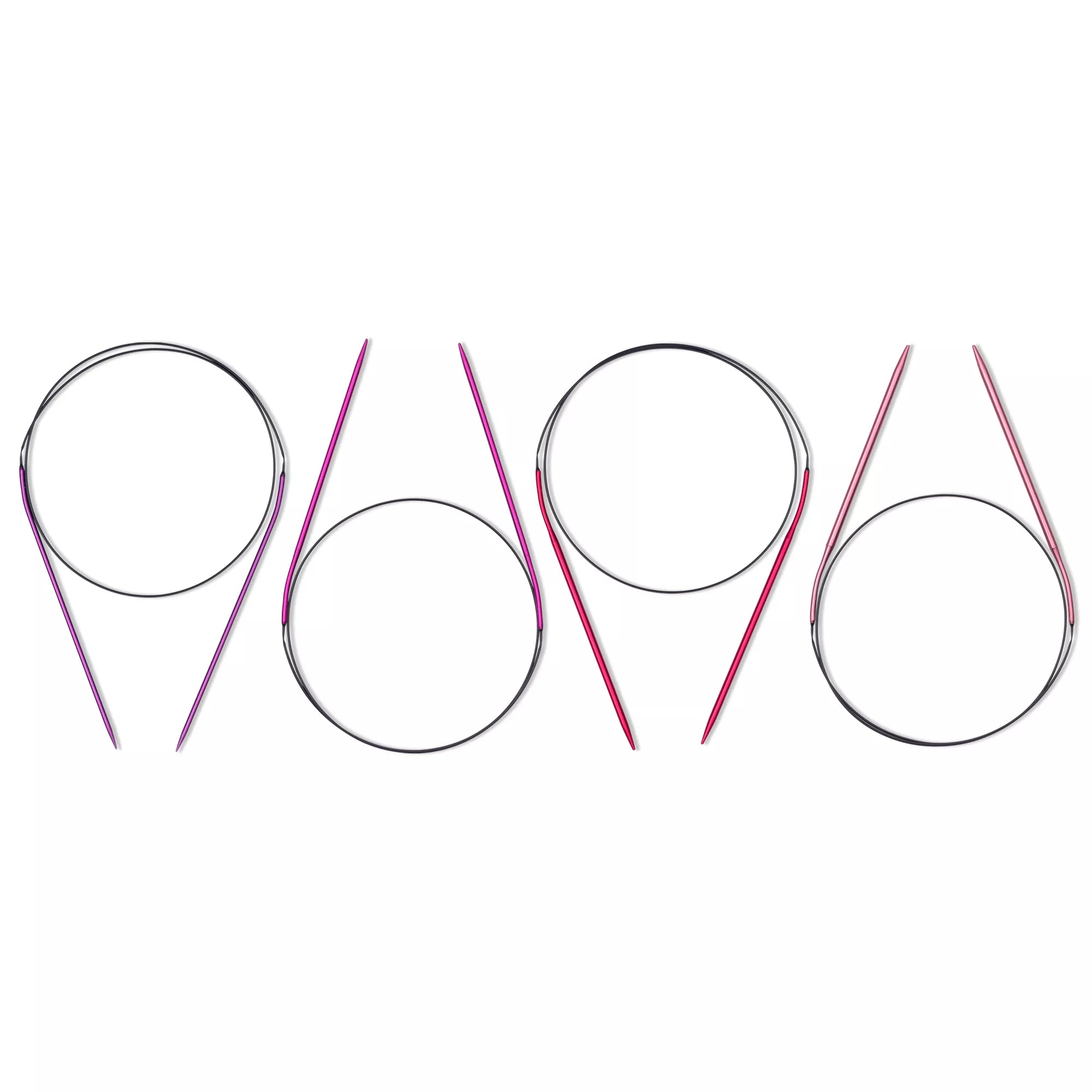 Circular knitting needle set ALU, colored 2.5-4.0mm/80cm