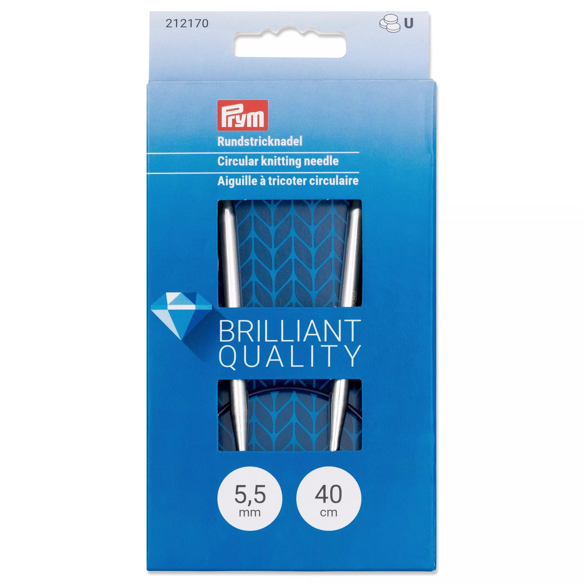 Circular knitting needles, silver
