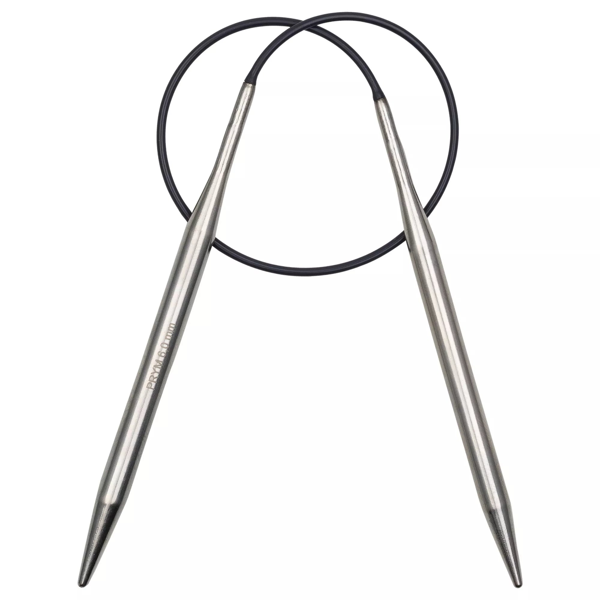Circular knitting needles, silver