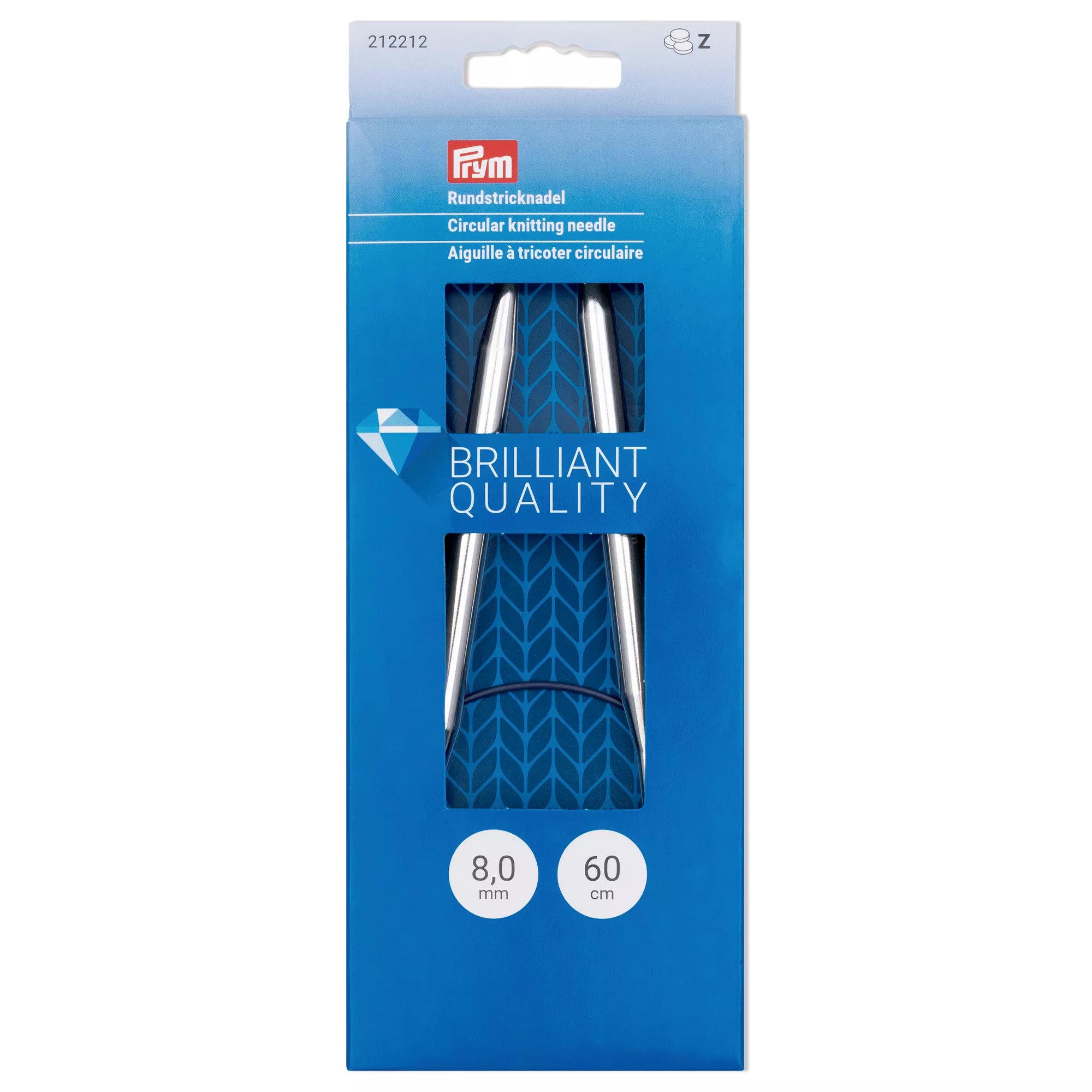 Circular knitting needles, silver