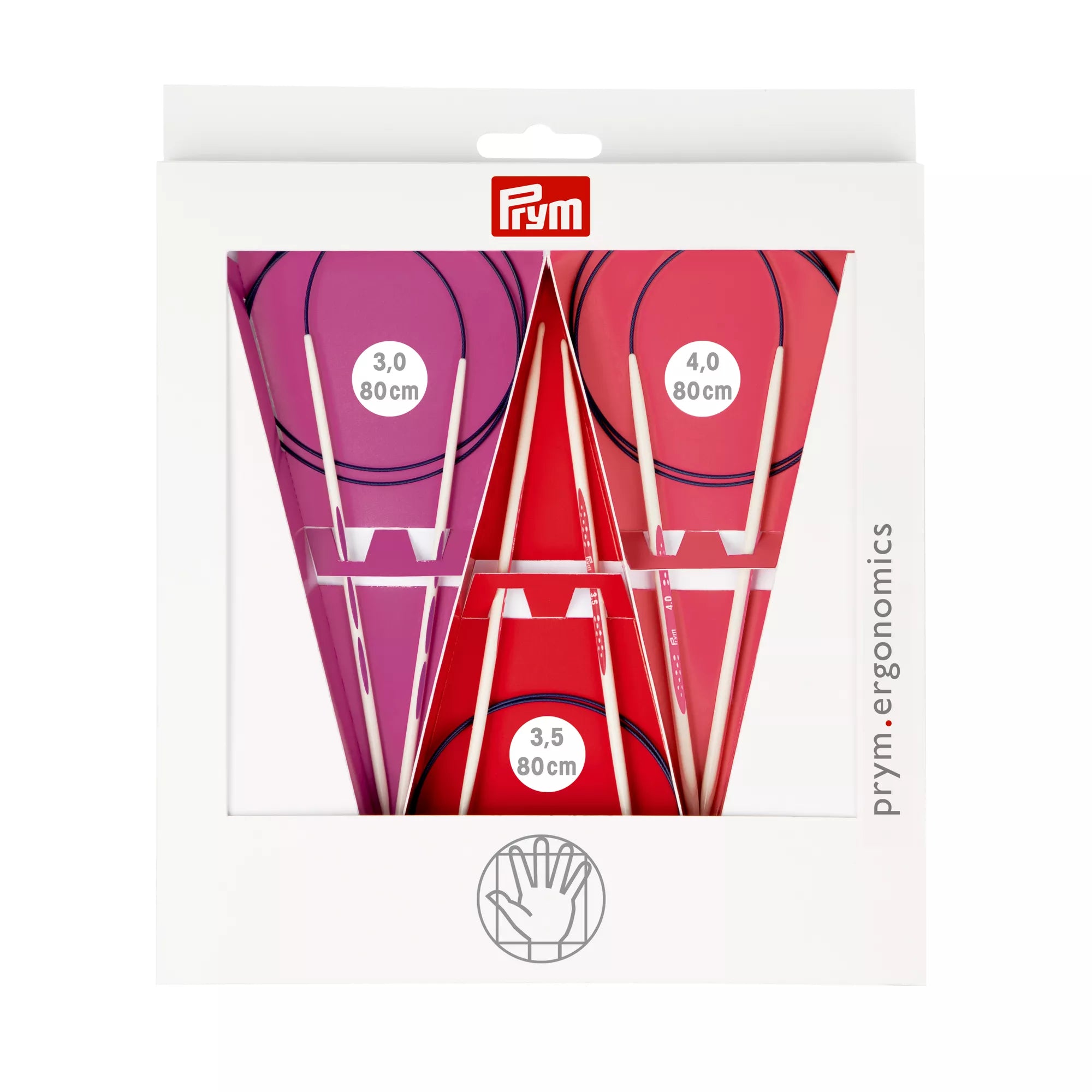 Circular knitting needle set prym.ergonomics, 3.0-4.0mm
