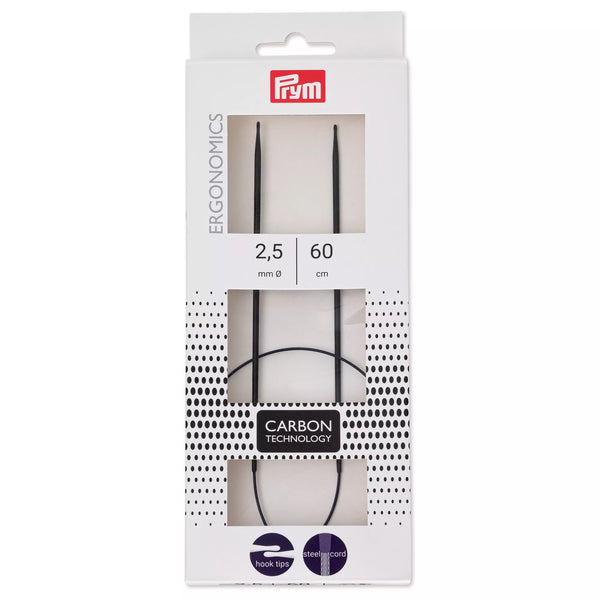 Aiguilles circulaires prym.ergonomics, technologie Carbone