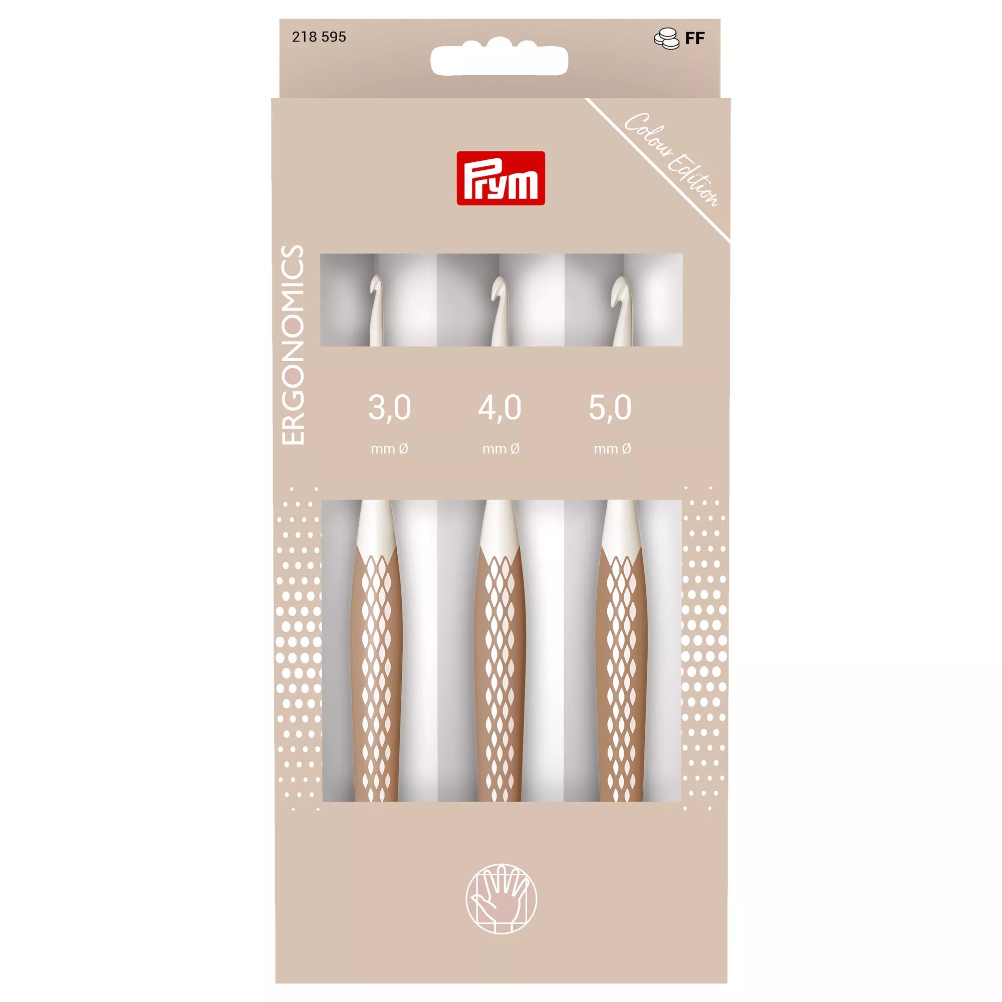 Ensemble de crochets ergonomiques en laine taupe