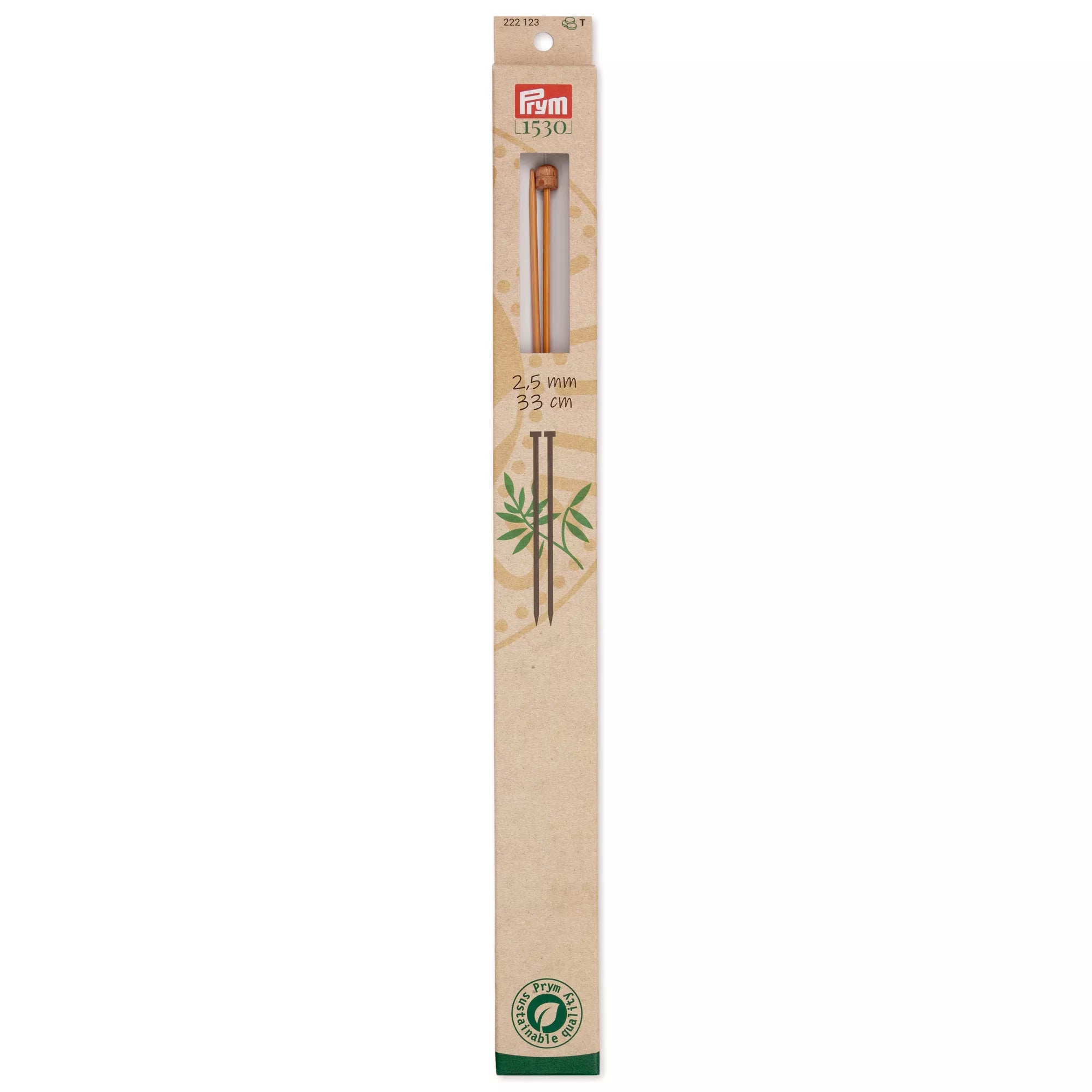 Single pointed needles, bamboo, Prym 1530