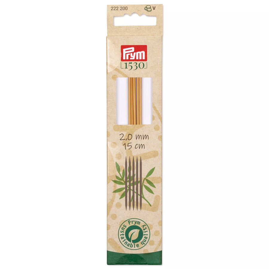 Aiguilles à tricoter pour chaussettes, bambou, Prym 1530