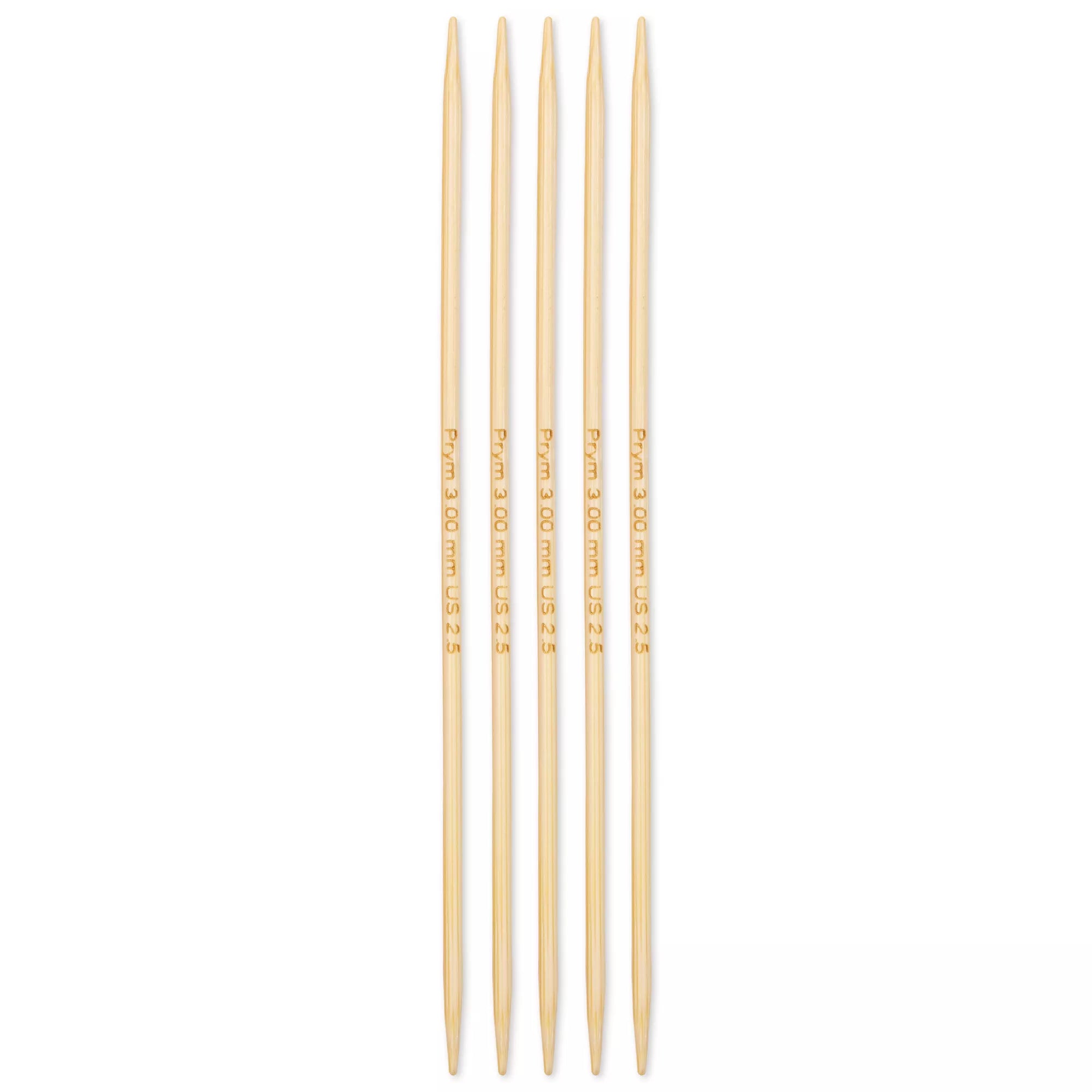 Double-pointed knitting needles, bamboo, Prym 1530