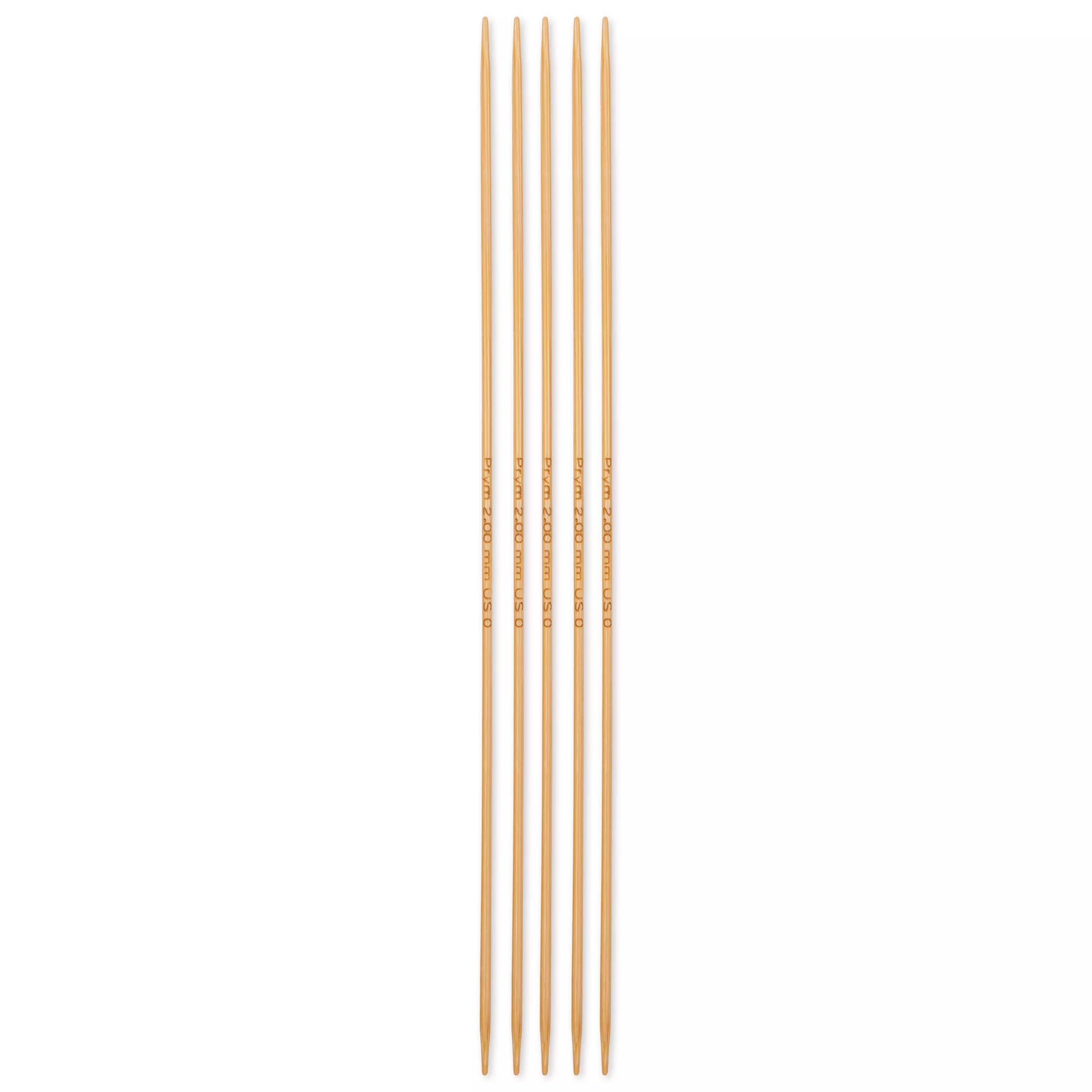 Double-pointed knitting needles, bamboo, Prym 1530