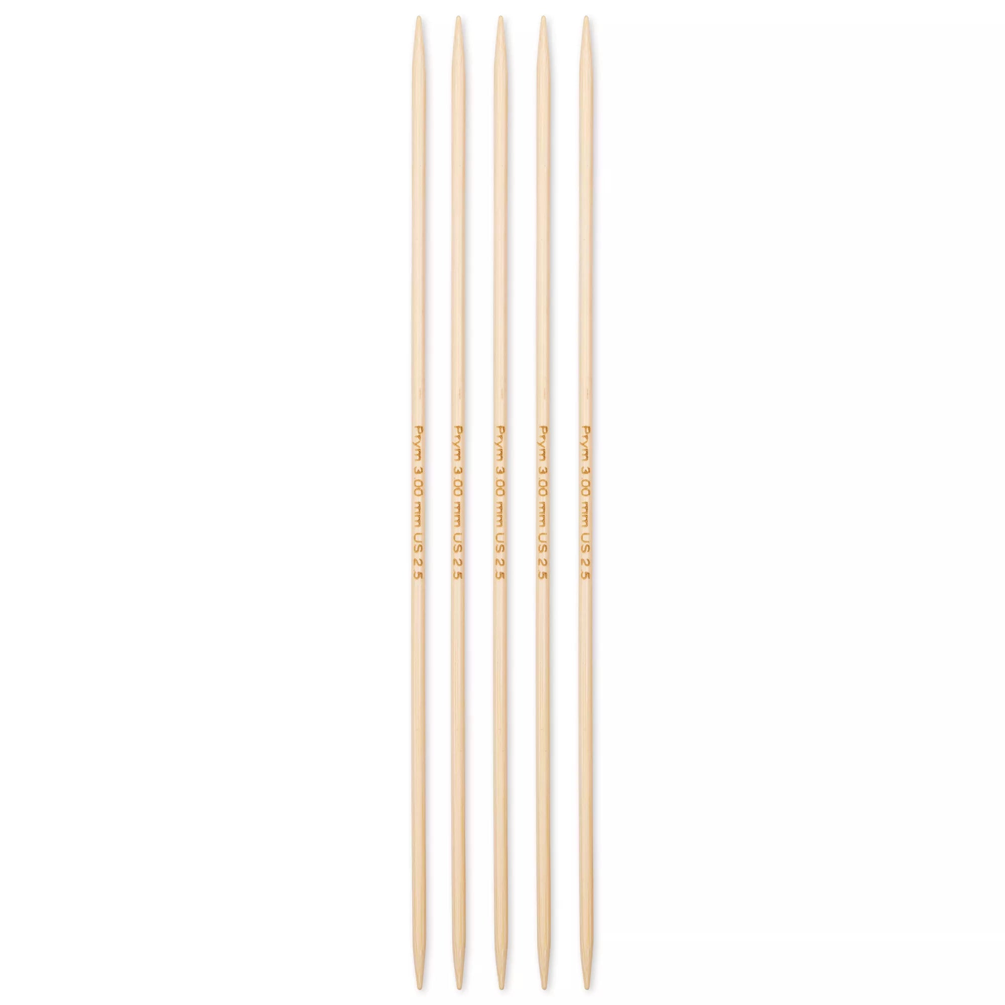 Double-pointed knitting needles, bamboo, Prym 1530