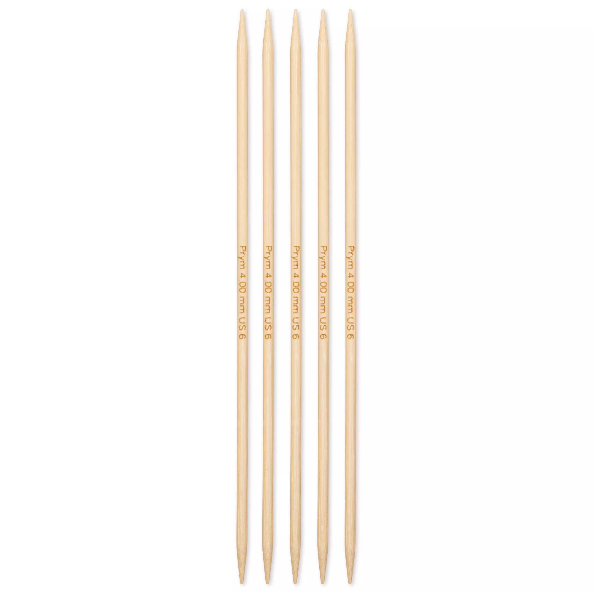 Double-pointed knitting needles, bamboo, Prym 1530