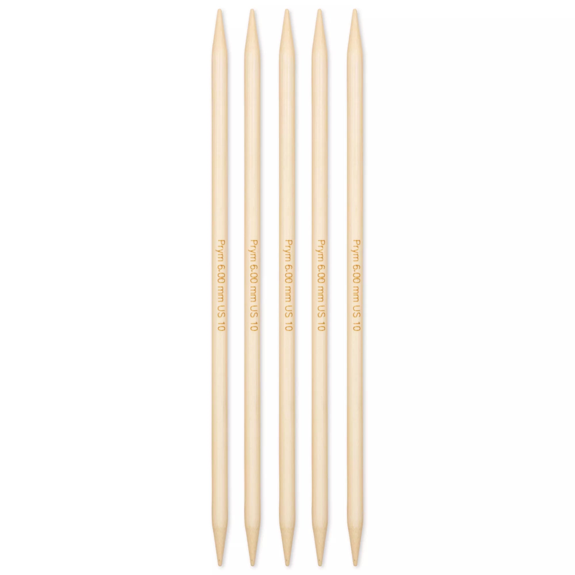 Double-pointed knitting needles, bamboo, Prym 1530