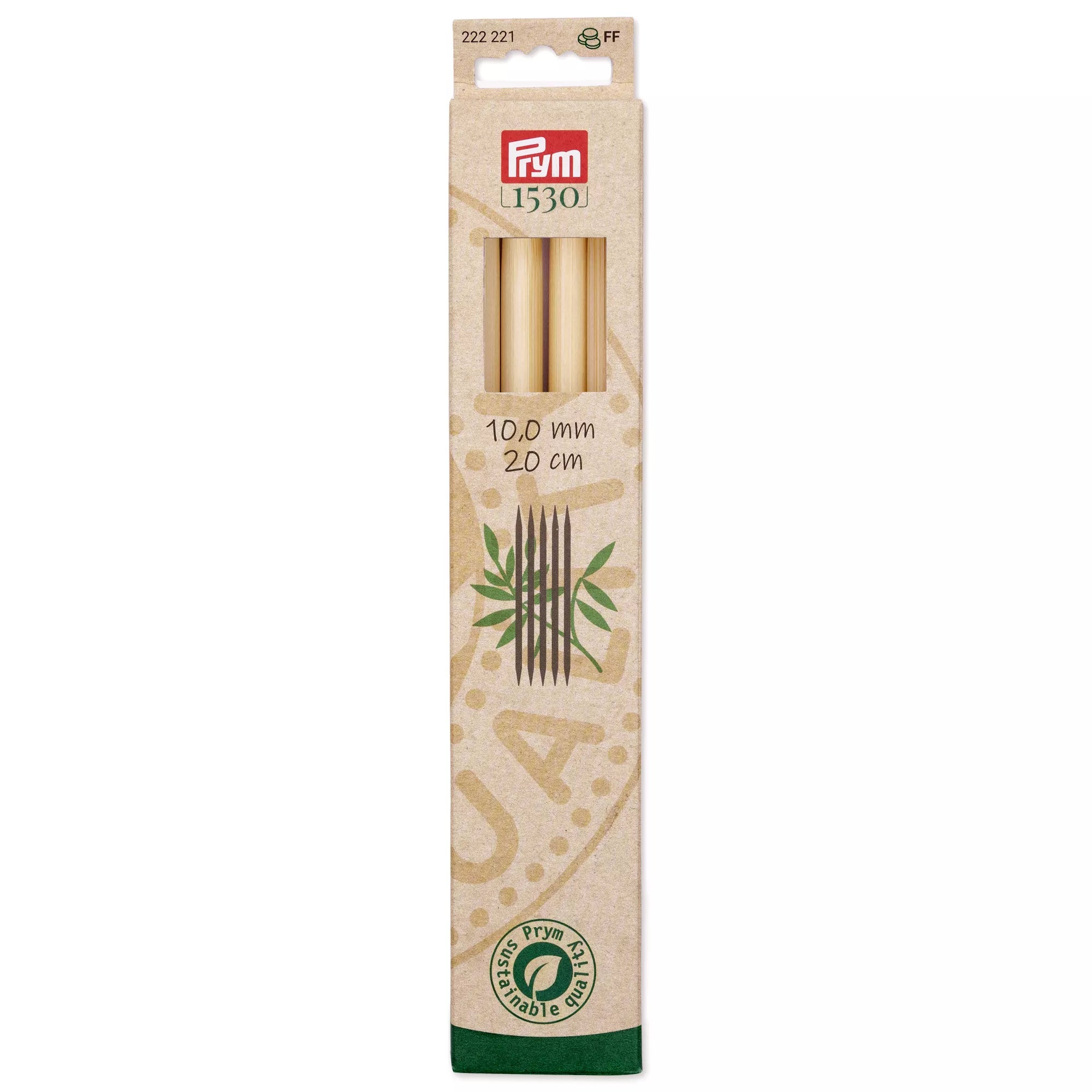 Double-pointed knitting needles, bamboo, Prym 1530
