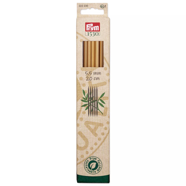 Double-pointed knitting needles, bamboo, Prym 1530