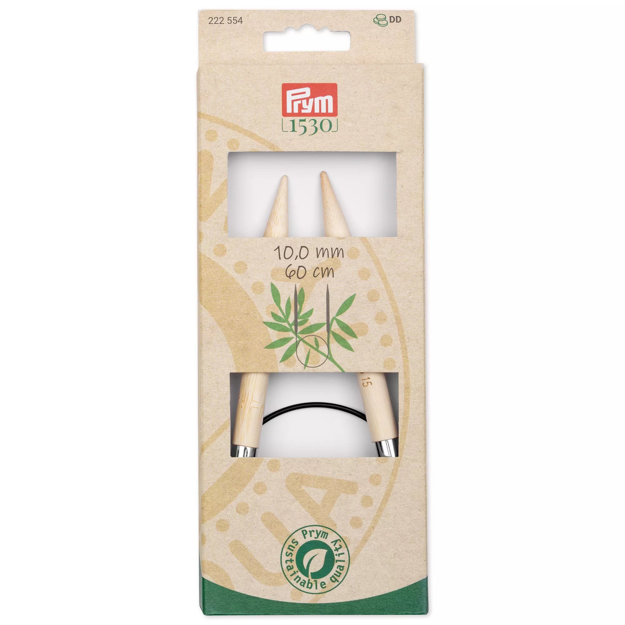 Circular Knitting Needles Bamboo, Prym 1530