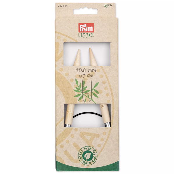Circular Knitting Needles Bamboo, Prym 1530