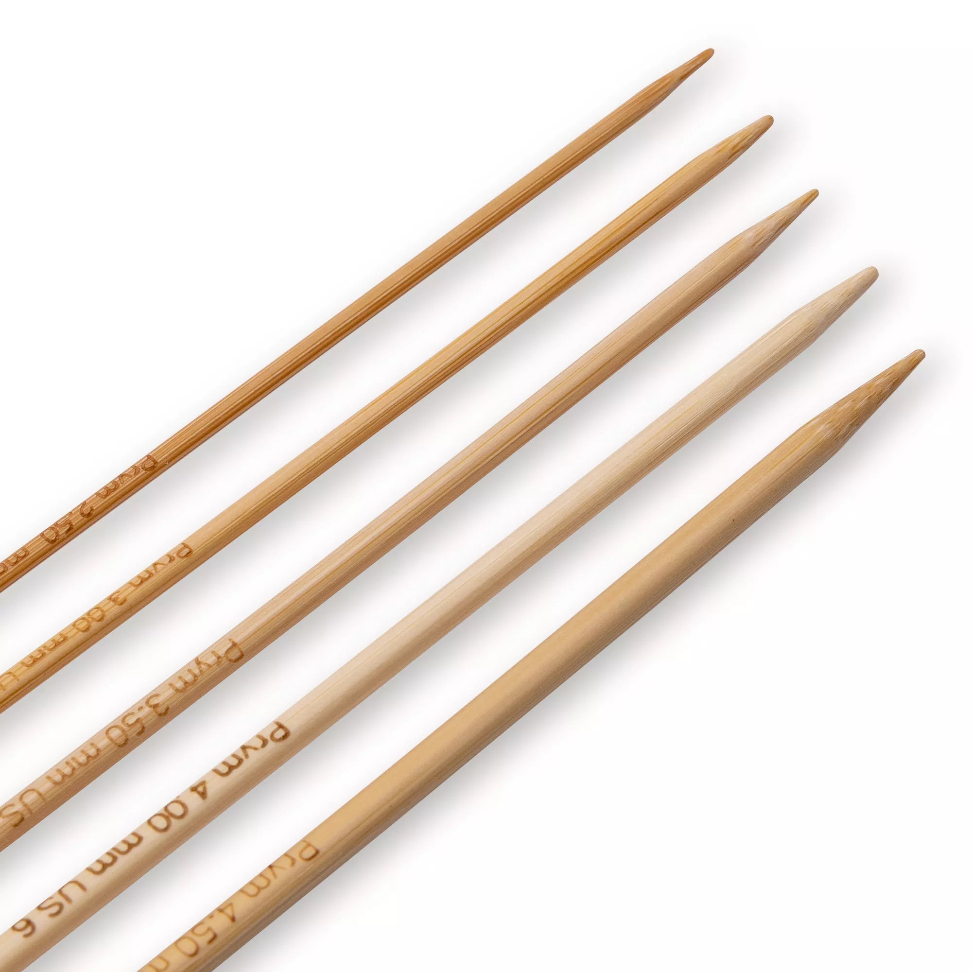 Prym 1530 Double Pointed Knitting Needle Set, Bamboo, 2.5-4.5mm, 20 cm