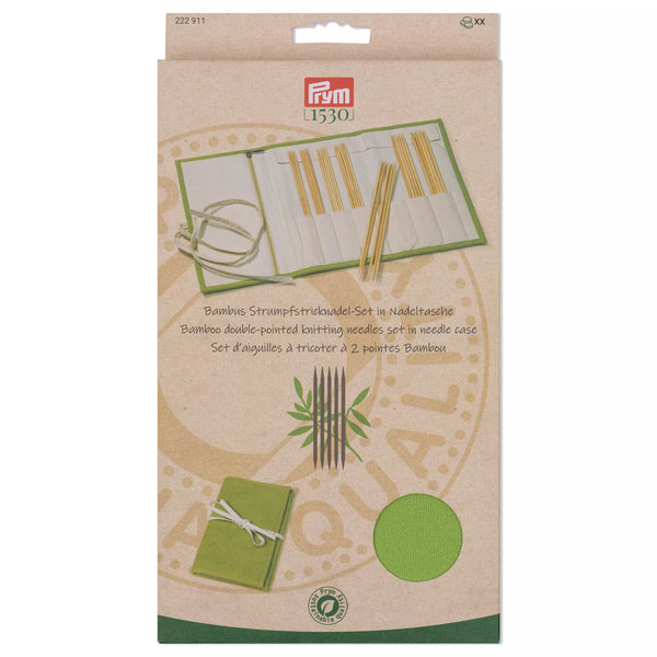 Double pointed knitting needle set, bamboo, Prym 1530, 2-4.5 mm, 20 cm