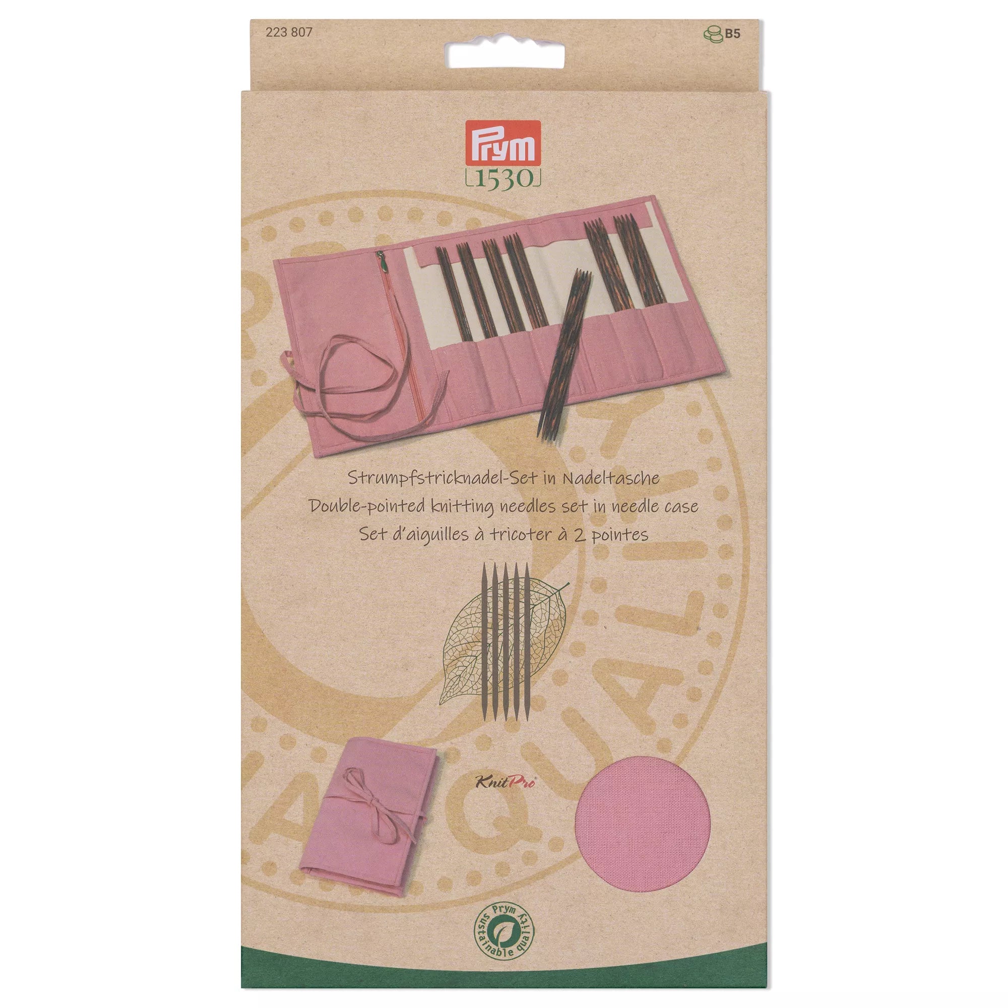 Double Pointed Needle Set, Natural, 2.0-4.5 mm