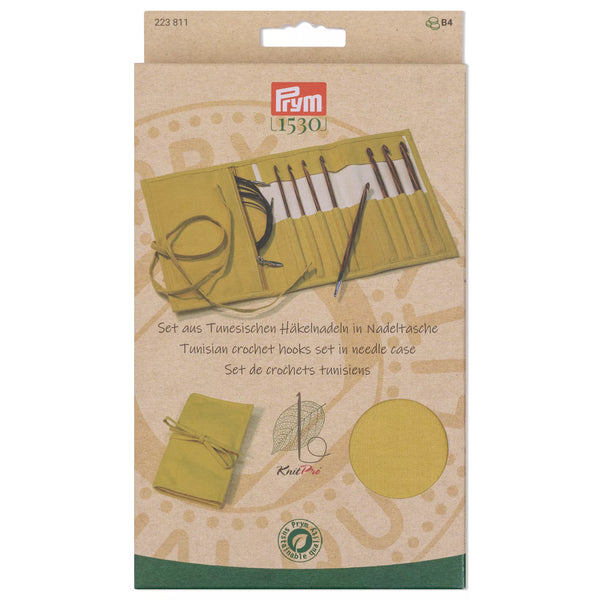 Tunisian Crochet Hooks Set, Natural, 3.5-8.0 mm