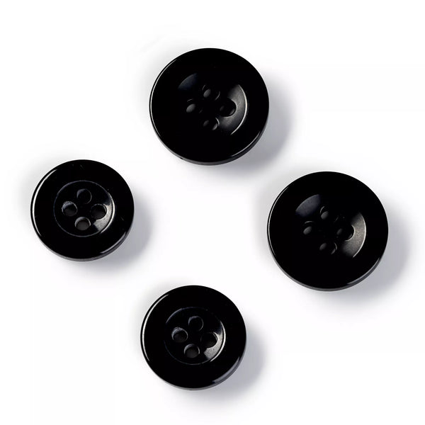 Trouser buttons in various colors, 4-hole