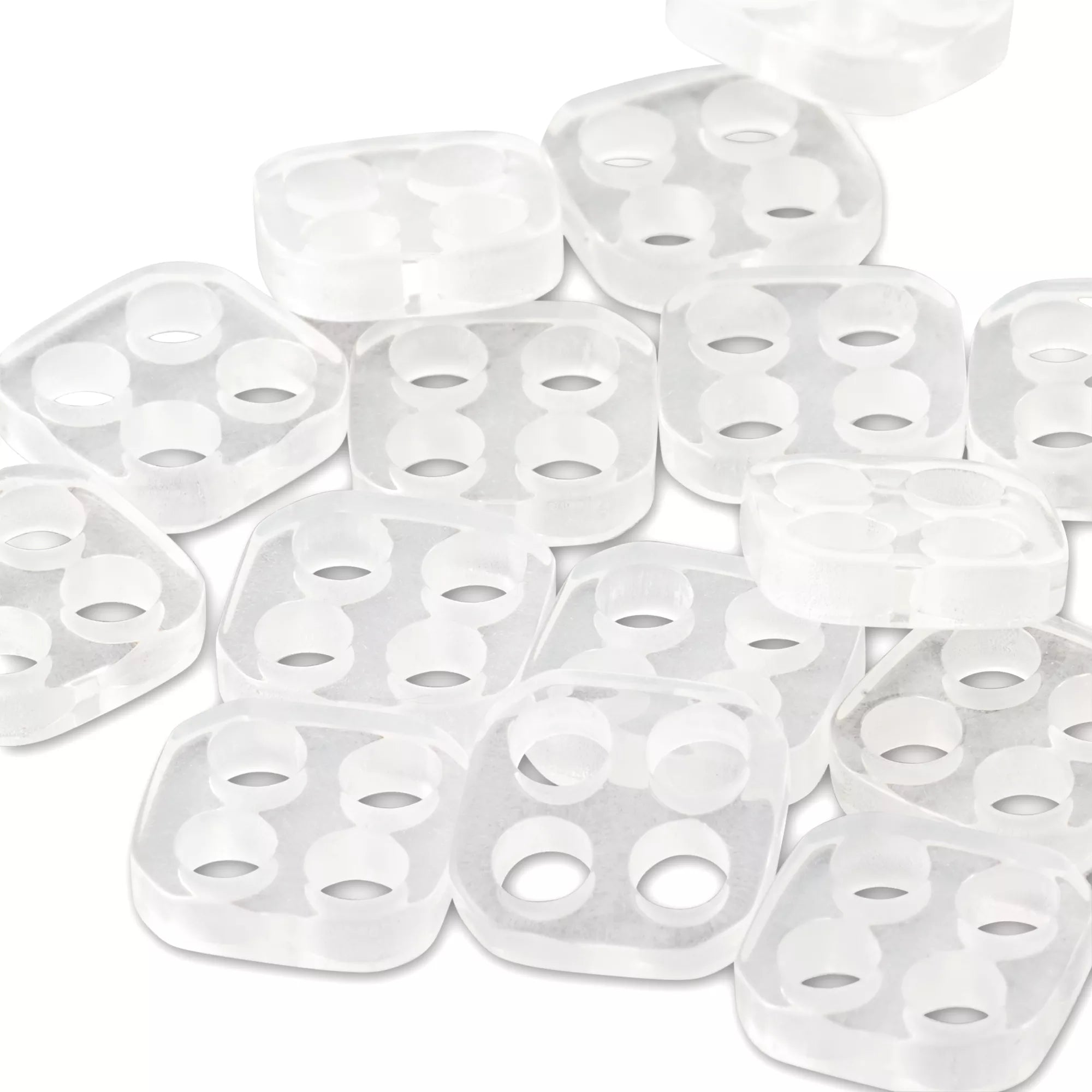 Unternähknöpfe,  transparent