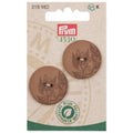 Boutons 2 trous Prym 1530, chanvre recyclé, 28mm, marron clair