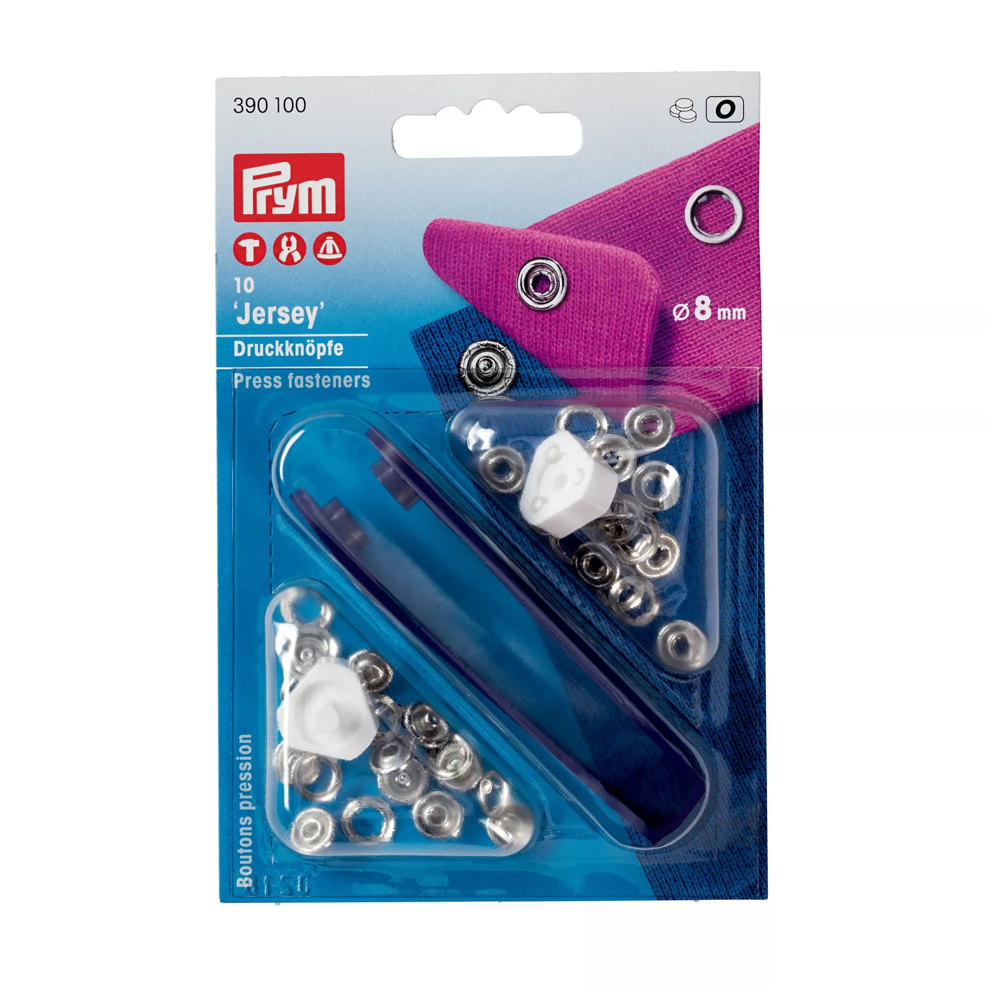 No-Sew Snap Fasteners "Jersey"