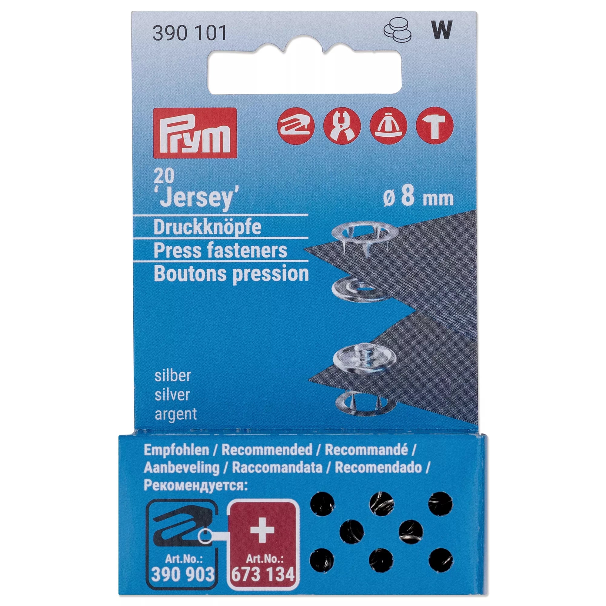 No-Sew Snap Fasteners "Jersey"
