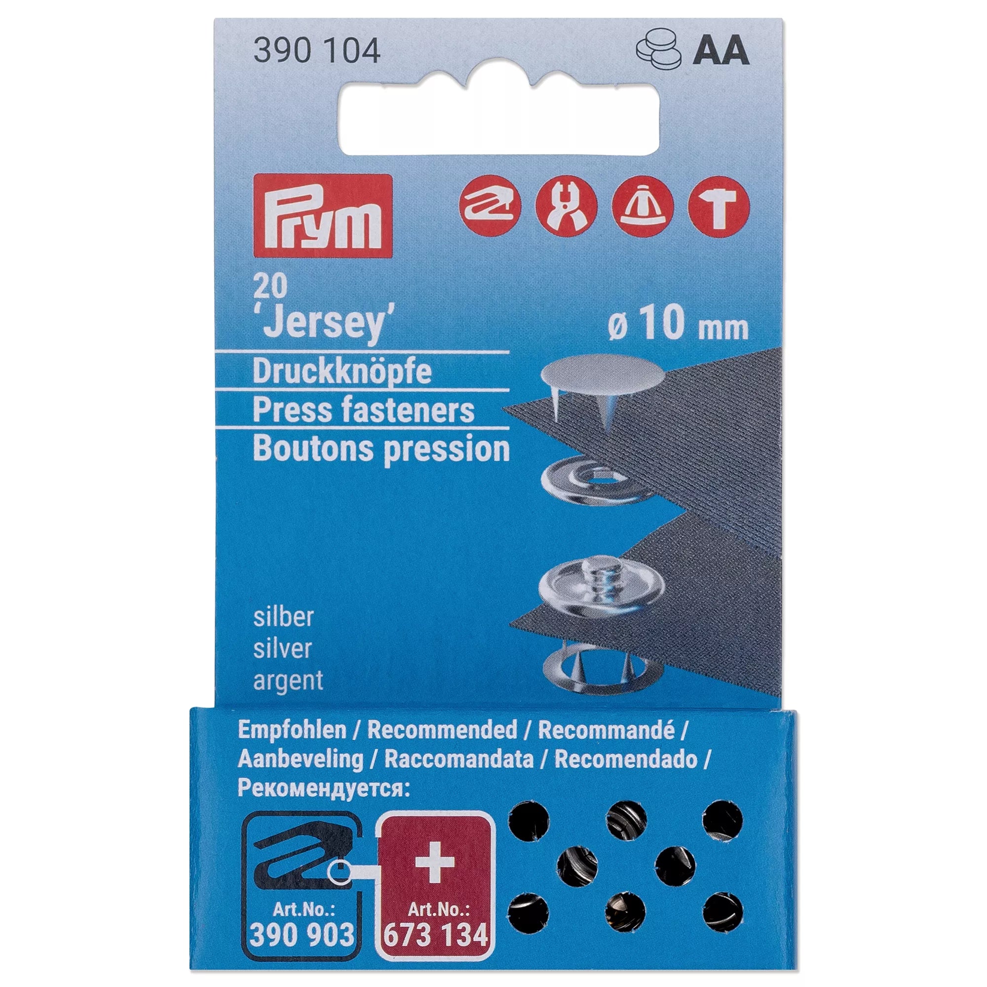 No-Sew Snap Fasteners "Jersey"
