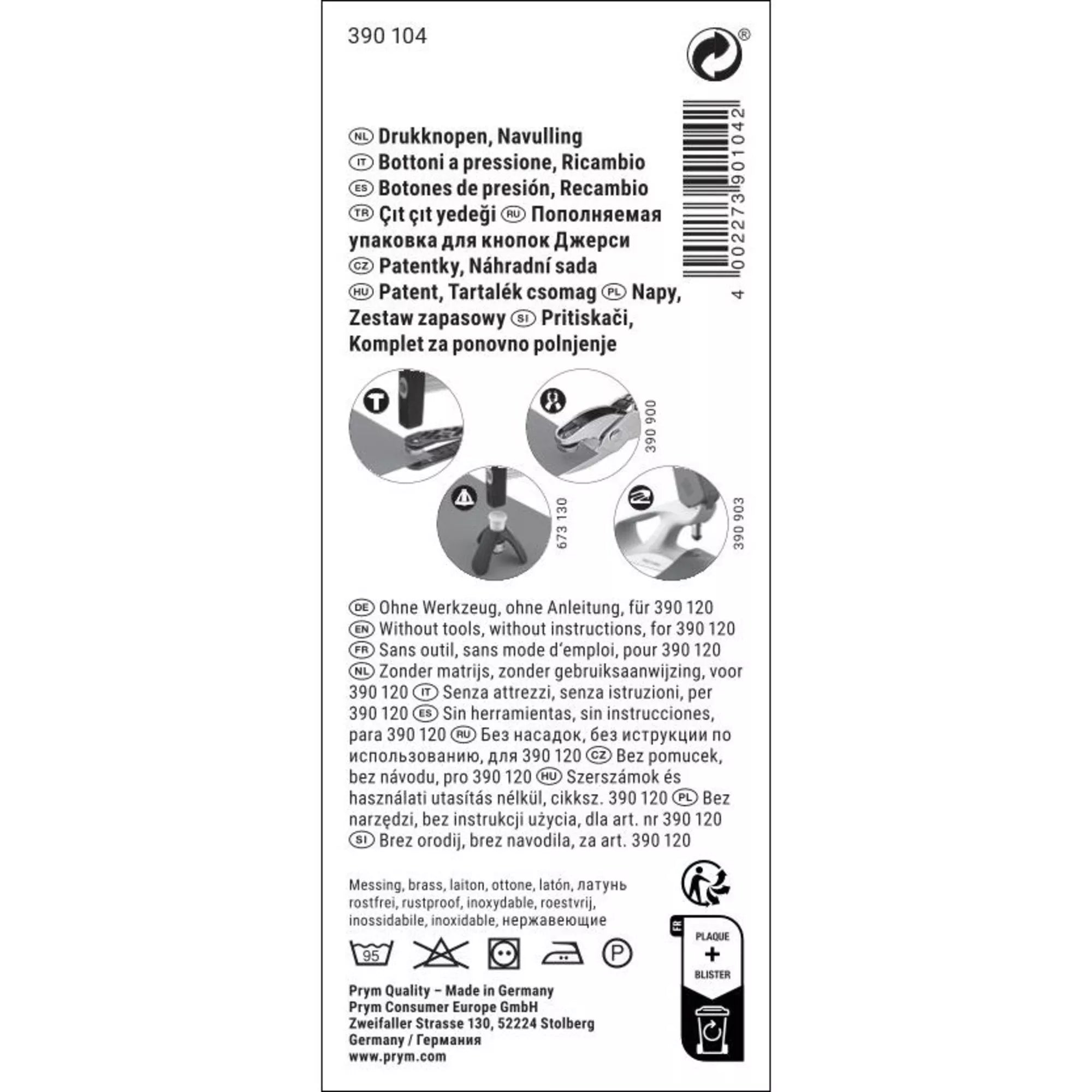 No-Sew Snap Fasteners "Jersey"