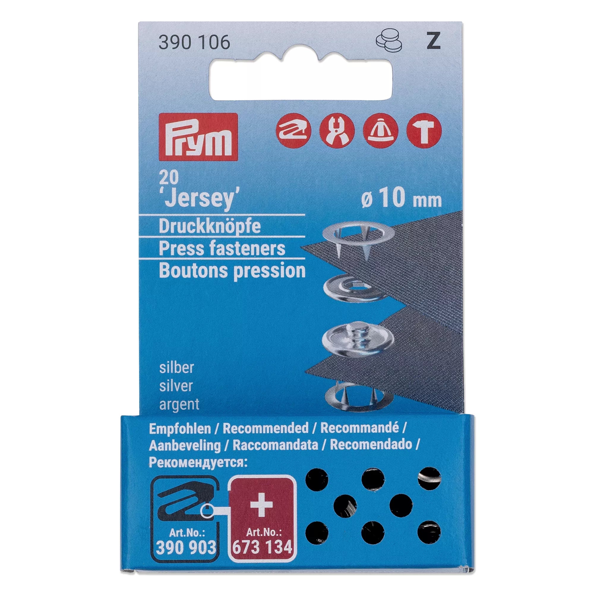 No-Sew Snap Fasteners "Jersey"
